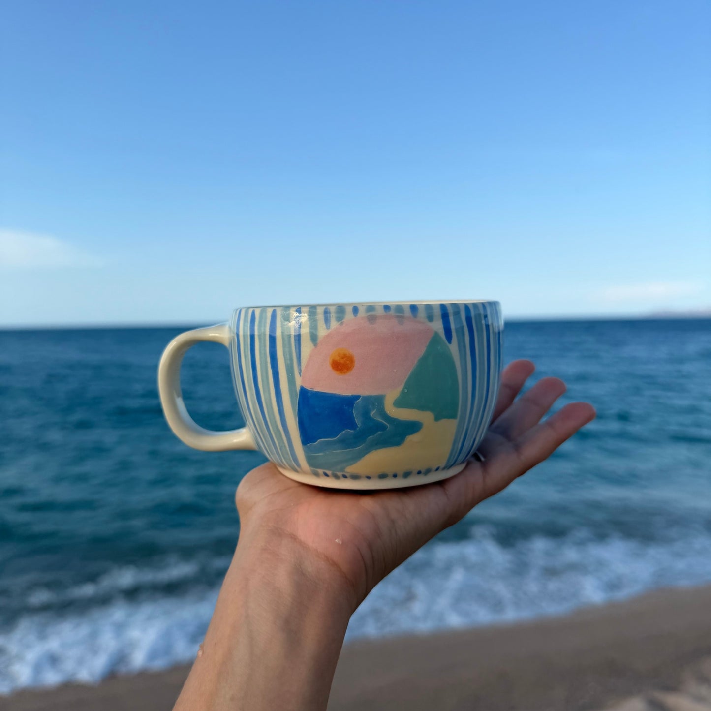Taza Ventana al Mar - Azul
