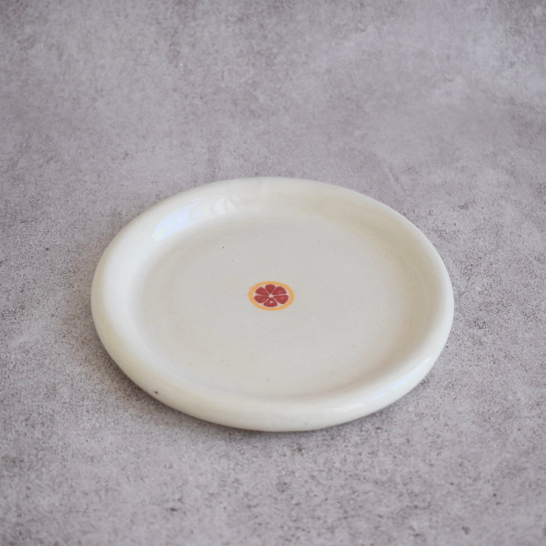 Plato plano para postre toronja