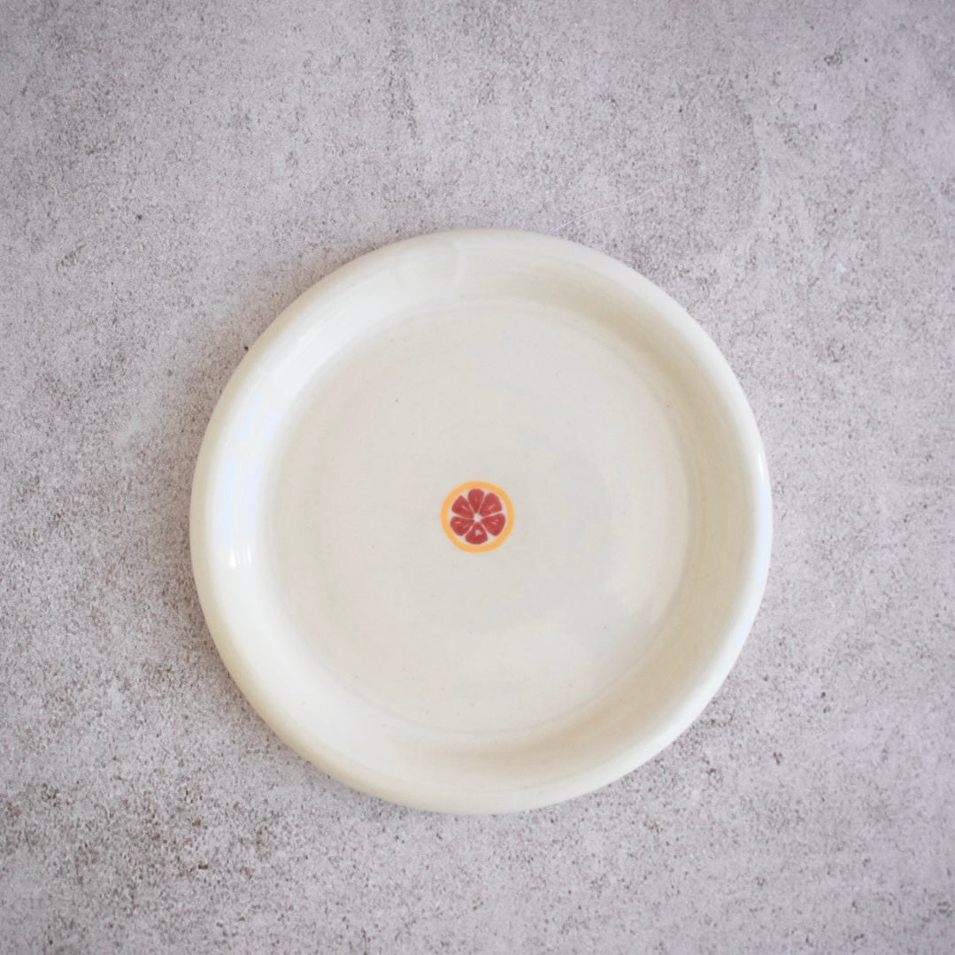 Plato plano para postre toronja