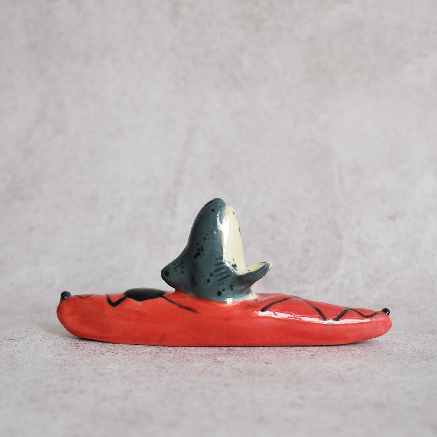 Tiburón en kayak