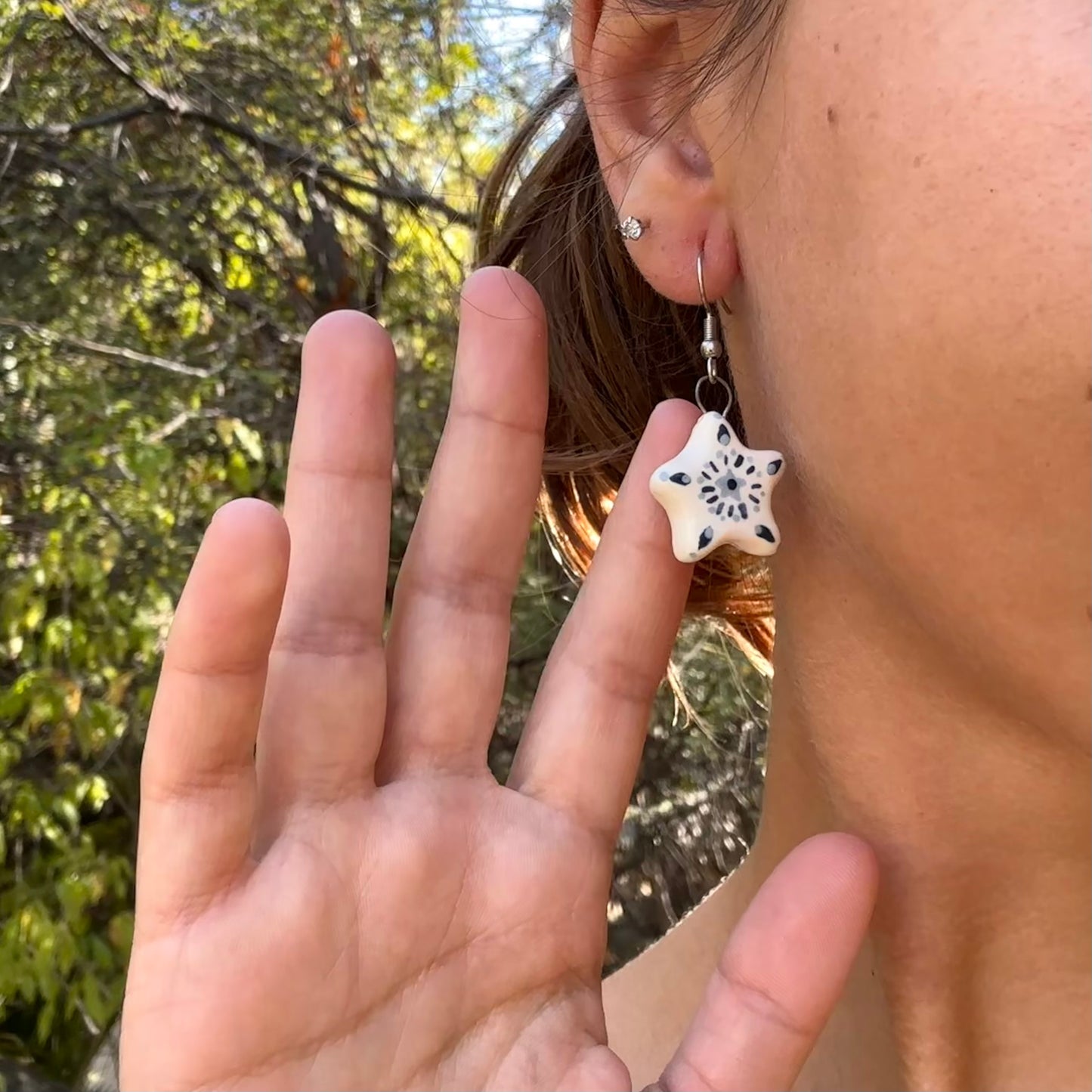 Aretes estrella azul