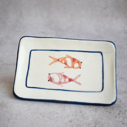 Platito rectangular peces Koi