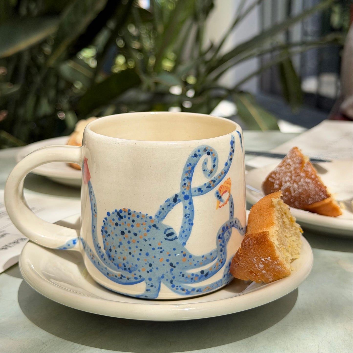 Taza pulpo azul