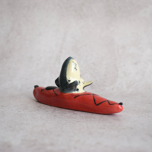 Tiburón en kayak