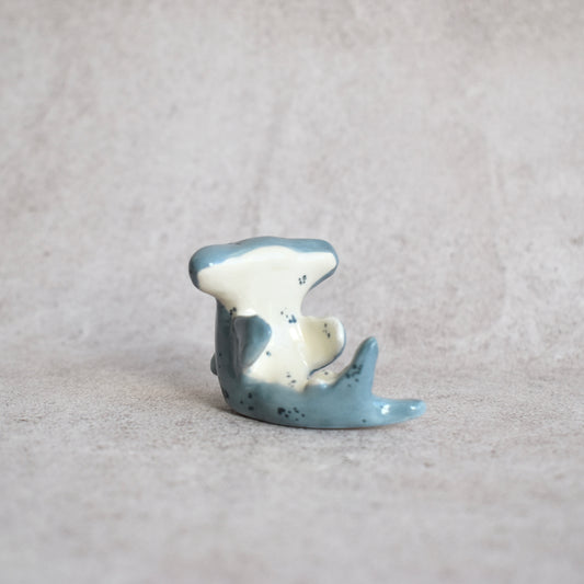 Mini tiburón martillo sentado