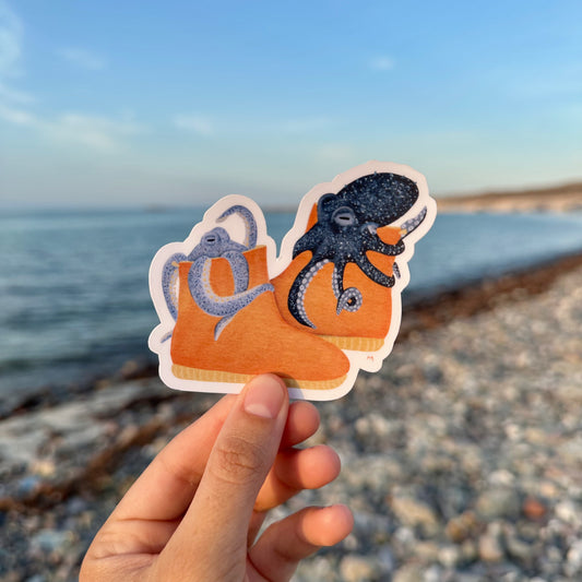 Sticker de pulpos en botas